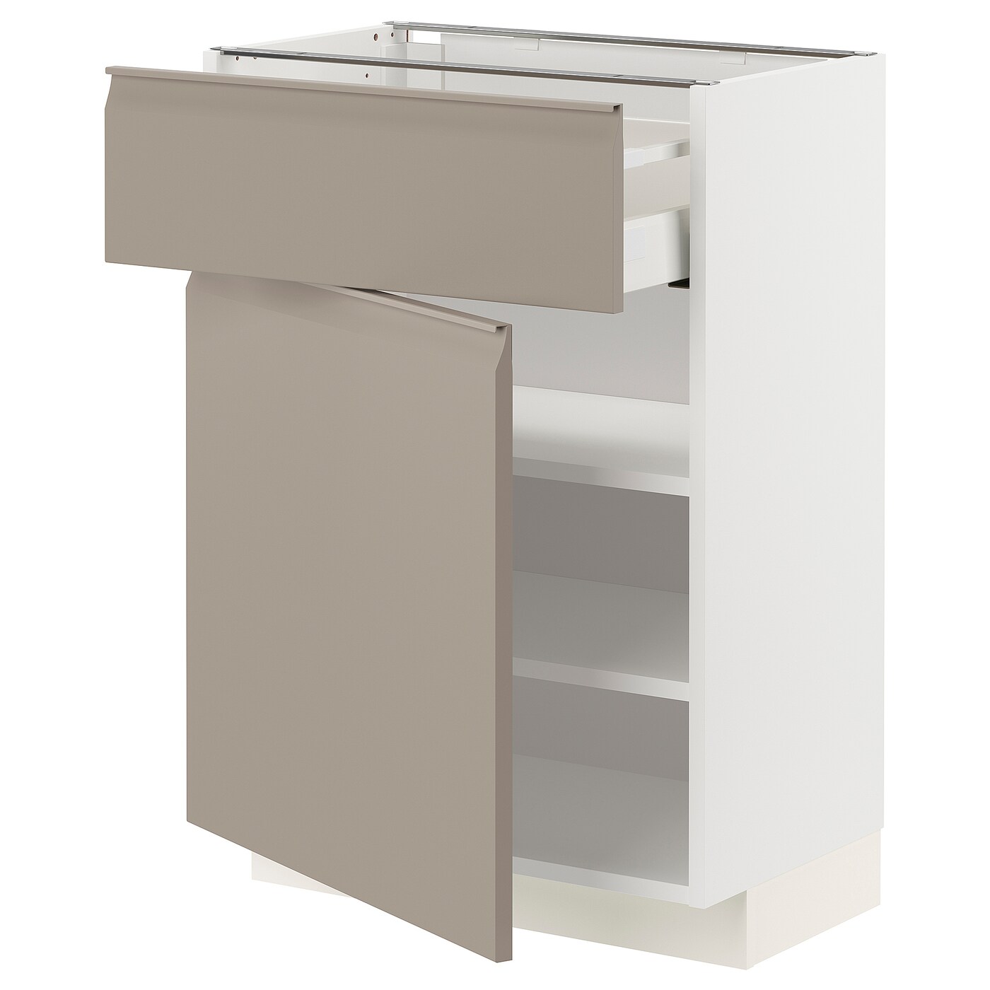 Напольный кухонный шкаф  - IKEA METOD MAXIMERA, 88x39x60см, белый/темно-бежевый, МЕТОД МАКСИМЕРА ИКЕА