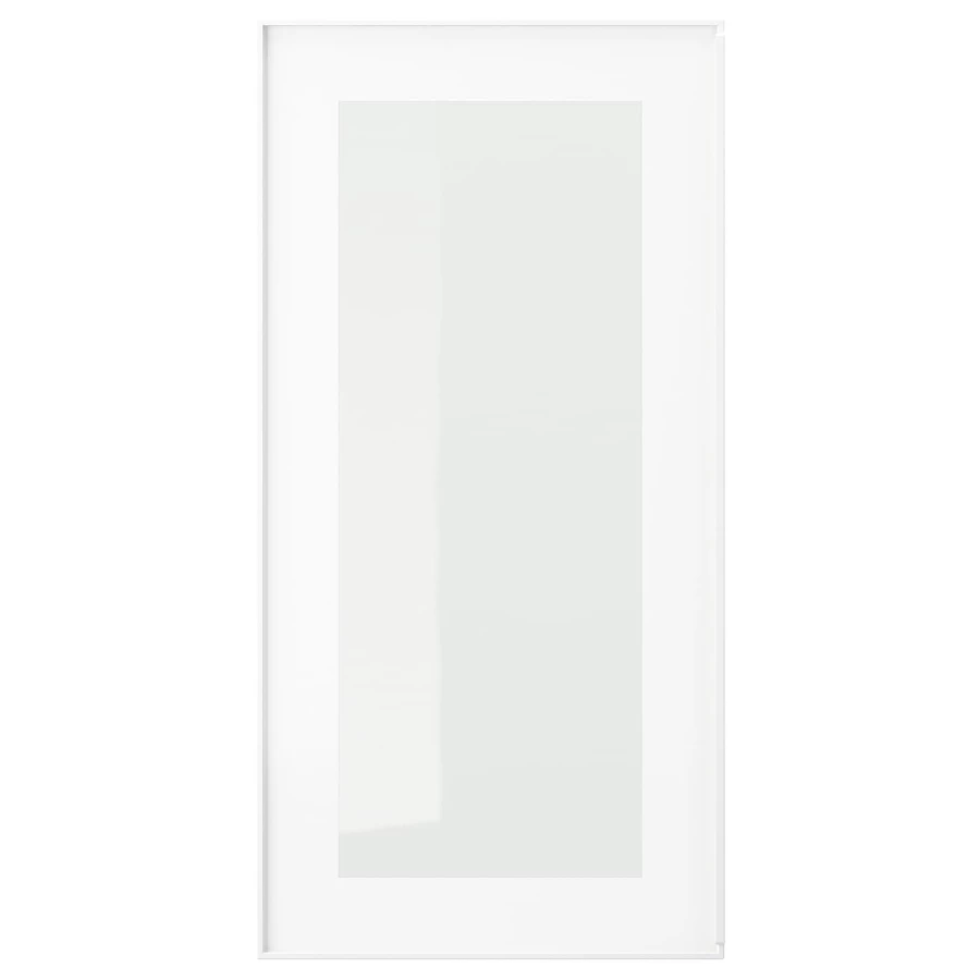 Дверца со стеклом - IKEA HEJSTA, 60х30 см, белый, ХЕЙСТА ИКЕА (изображение №1)