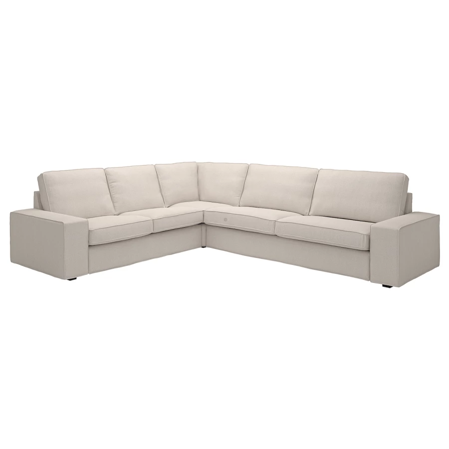 5-местный угловой диван - IKEA KIVIK, 83x95x257/297см, белый, КИВИК ИКЕА (изображение №1)
