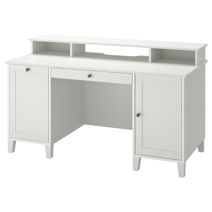 Письменный стол с ящиками - IKEA IDANÄS/IDANAS/ИДАНЭС/ИДАНАС ИКЕА, 152х70 см, белый (изображение №1)