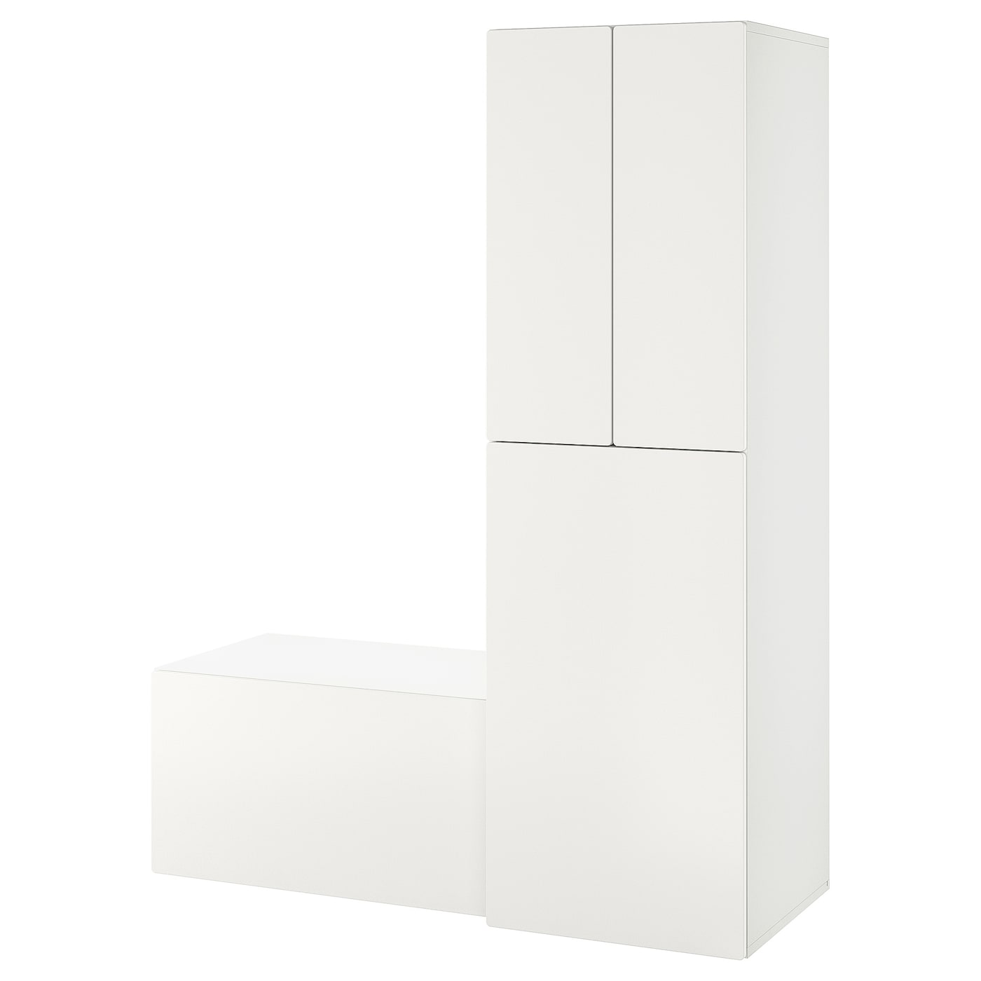 Детская гардеробная комбинация - IKEA PLATSA SMÅSTAD/SMASTAD, 196x57x150см, белый, ПЛАТСА СМОСТАД ИКЕА