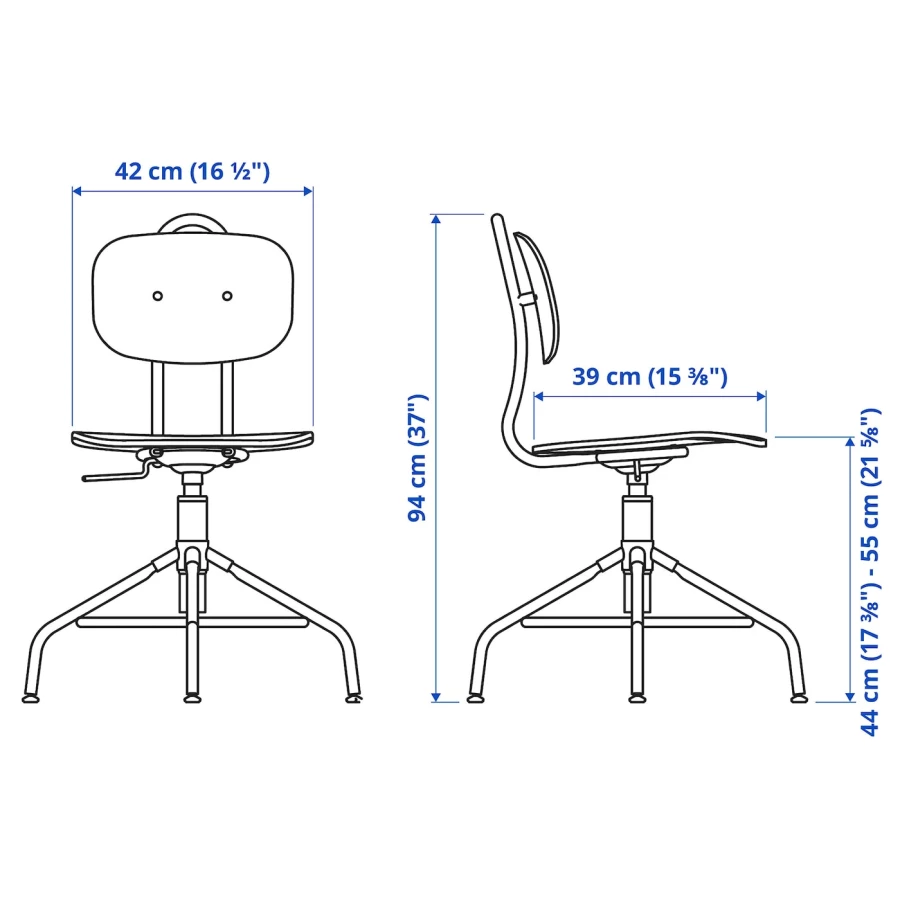 Комбинация: стол, кресло и шкаф - IKEA FJÄLLBO/FJALLBO/KULLABERG/GULLHULT, 100х36 см, 100х95х36 см, сосна/черный, ФЬЕЛЛЬБО/КУЛЛАБЕРГ/ГУЛЛЬХУЛЬТ ИКЕА (изображение №4)