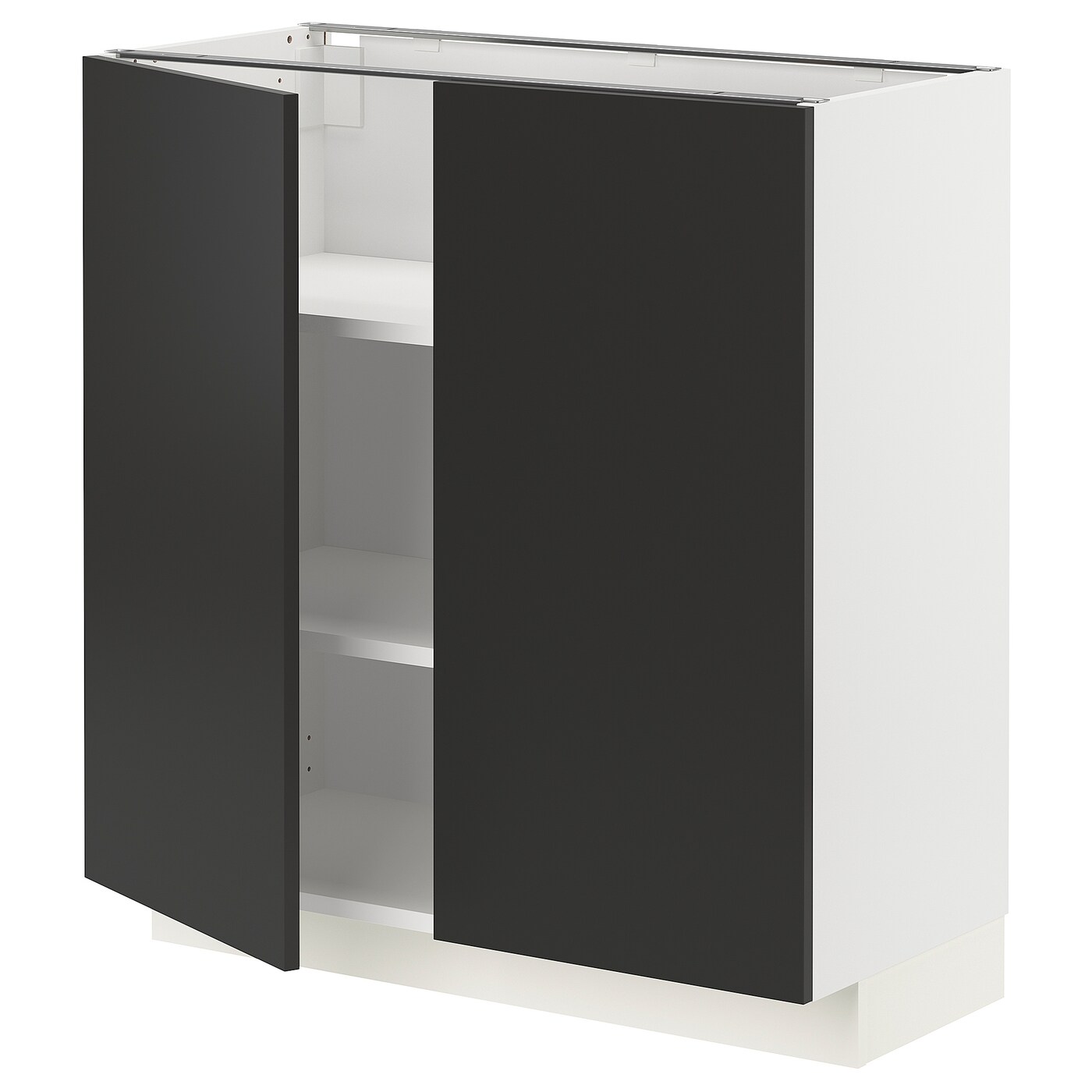Напольный шкаф - IKEA METOD, 88x39x80см, белый/черный, МЕТОД ИКЕА