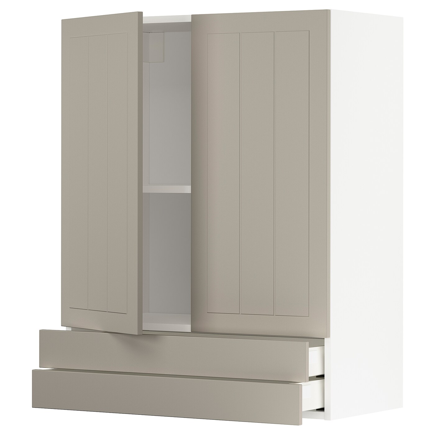 Шкаф  -  METOD / MAXIMERA IKEA/  МЕТОД/МАКСИМЕРА ИКЕА, 100х80 см, бежевый/белый