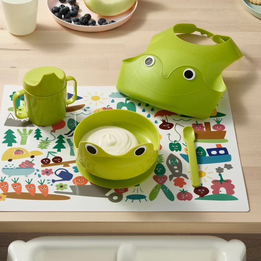 Набор посуды - IKEA MATA/МАТА ИКЕА, 30х20х10 см, зеленый (изображение №2)