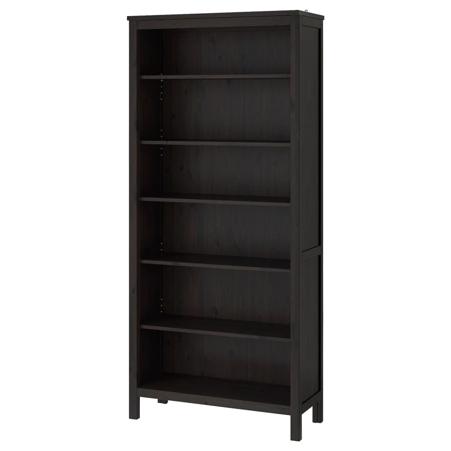 Книжный шкаф - HEMNES IKEA/ ХЕМНЭС ИКЕА,  197х90 см, черный (изображение №1)
