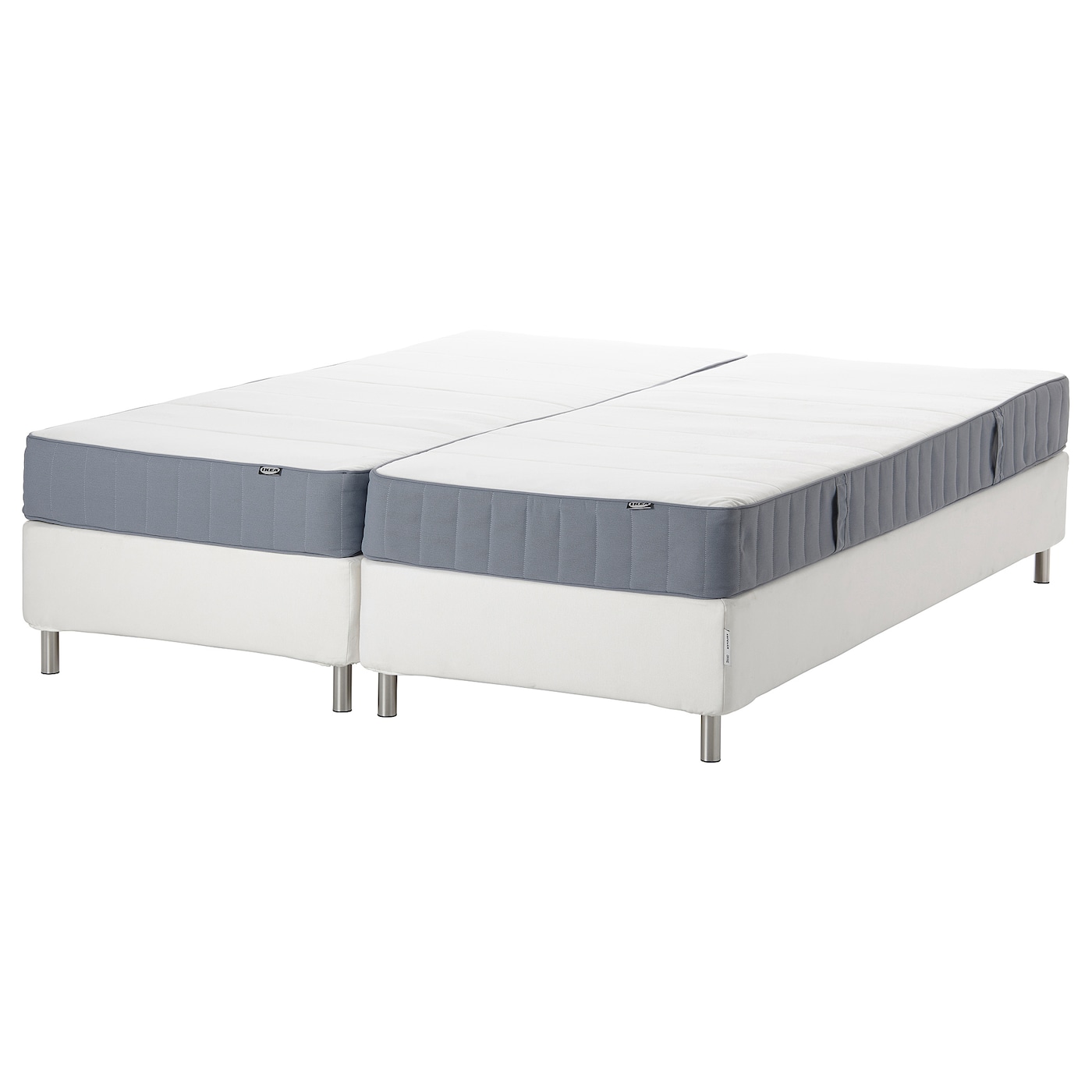 Континентальная кровать - IKEA ESPEVÄR/ESPEVAR/VESTMARKA, 200х180 см, жесткий матрас, белый, ЭСПЕВАР/ВЕСТМАРКА ИКЕА