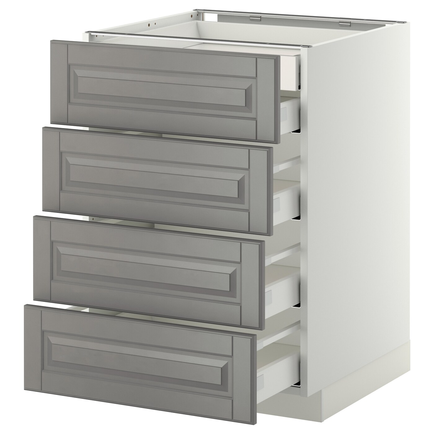 Напольный кухонный шкаф  - IKEA METOD MAXIMERA, 88x61,9x60см, белый/серый, МЕТОД МАКСИМЕРА ИКЕА