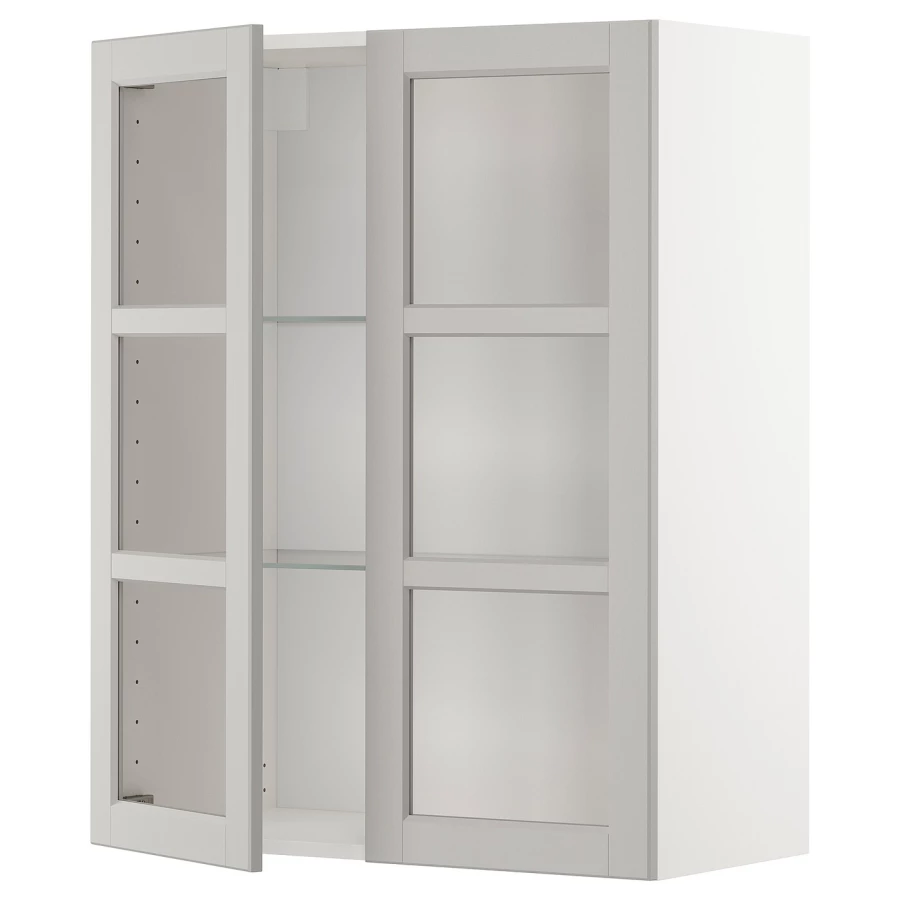 Шкаф  - METOD  IKEA/  МЕТОД ИКЕА, 100х80 см, белый/серый (изображение №1)