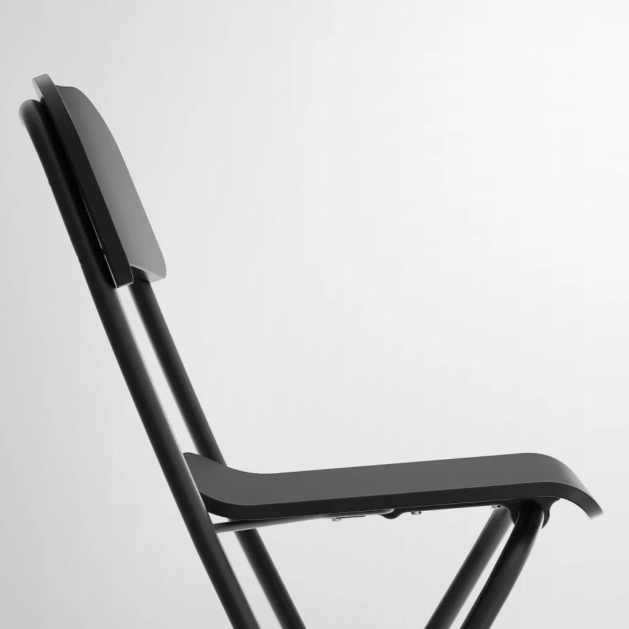Барный стул со спинкой, складной - IKEA FRANKLIN/ФРАНКЛИН ИКЕА , черный, 63 см (изображение №5)