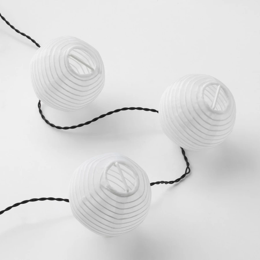 Светодиодная гирлянда - IKEA SOLVINDEN, 12 ламп, белый, СОЛВИНДЕН ИКЕА (изображение №4)