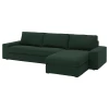 Диван 4-местный с оттоманкой - IKEA KIVIK/КИВИК ИКЕА, темно-зеленый