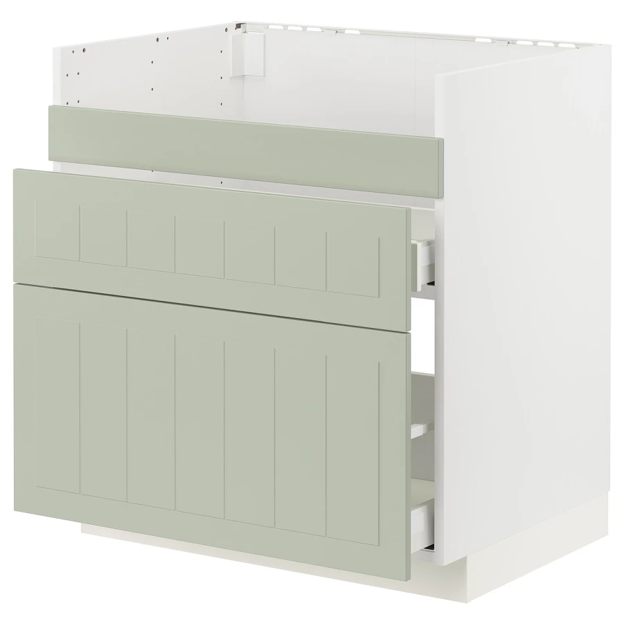 Шкаф под раковину /3 шт/2 шт - METOD / HAVSEN/MAXIMERA  IKEA/ МЕТОД/ХАВСЕН/МАКСИМЕРА ИКЕА, 88х80 см,  зеленый/белый (изображение №1)