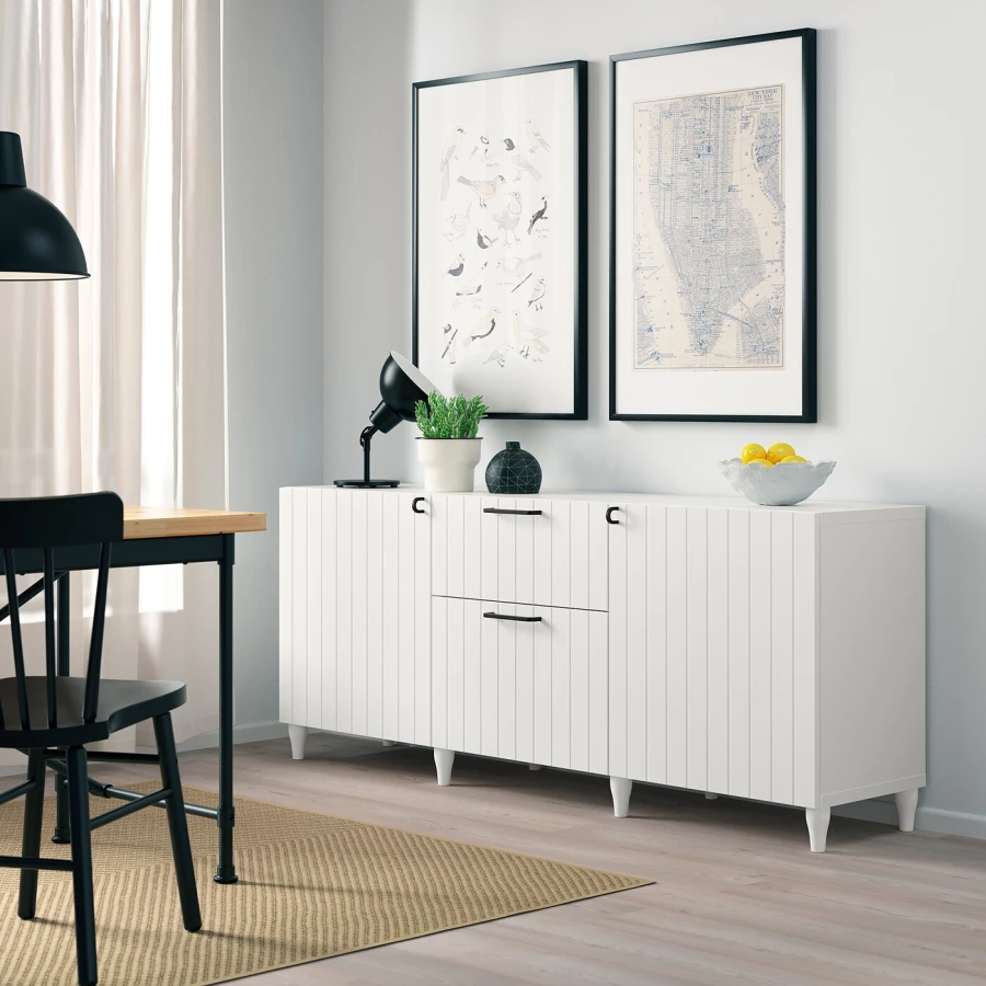 Комбинация для хранения - IKEA BESTÅ/BESTA/БЕСТА/ БЕСТО ИКЕА, 180x42x74 см, белый (изображение №5)