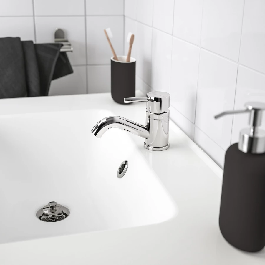Дозатор для мыла - EKOLN IKEA/ ЭКОЛЬН  ИКЕА,  18 см, черный (изображение №2)