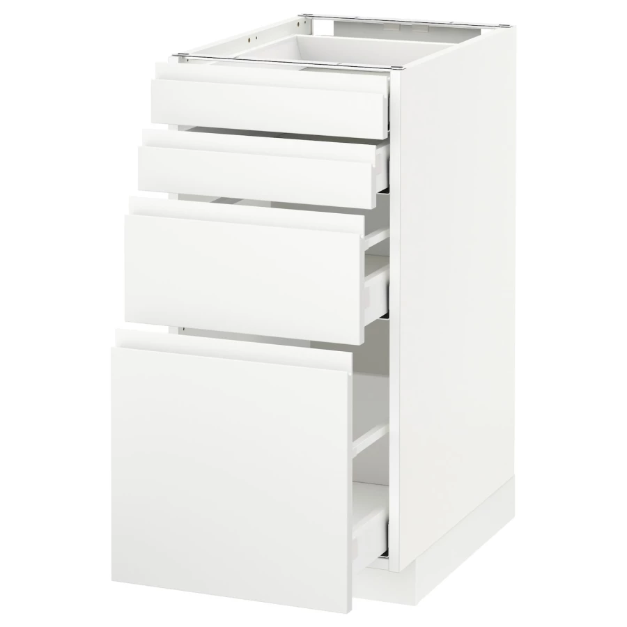 Напольный кухонный шкаф  - IKEA METOD MAXIMERA, 88x62,1x40см, белый, МЕТОД МАКСИМЕРА ИКЕА (изображение №1)