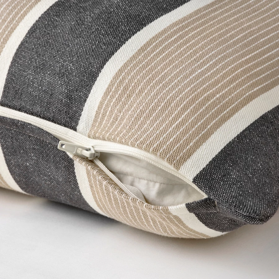 Чехол на подушку - KORALLBUSKE IKEA/ КОРАЛЛБУСКЕ  ИКЕА, 50х50 см,  серый/бежевый (изображение №2)