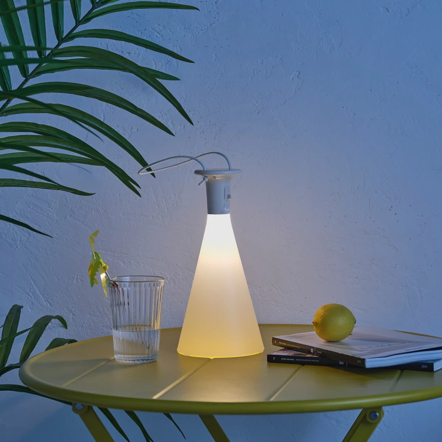 Декоративное лампа - SOLVINDEN IKEA/ СОЛВИНДЕН ИКЕА,26 см, белый (изображение №2)