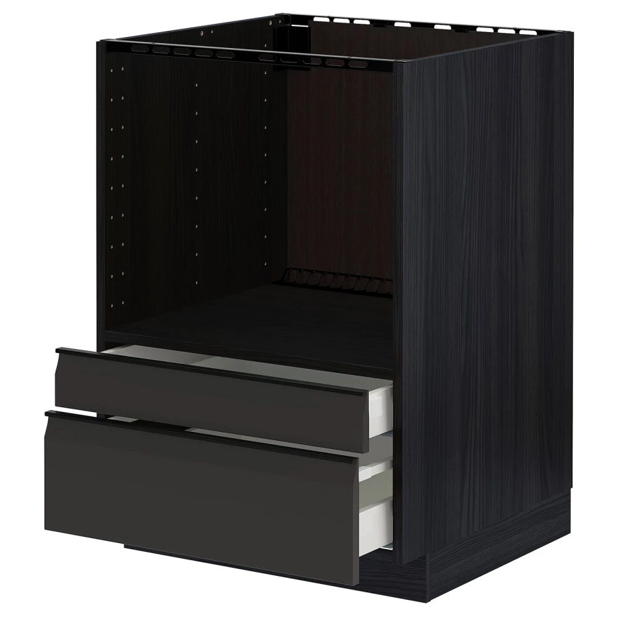 Кухонный шкаф  - IKEA METOD MAXIMERA, 88x62x60см, черный, МЕТОД МАКСИМЕРА ИКЕА (изображение №1)