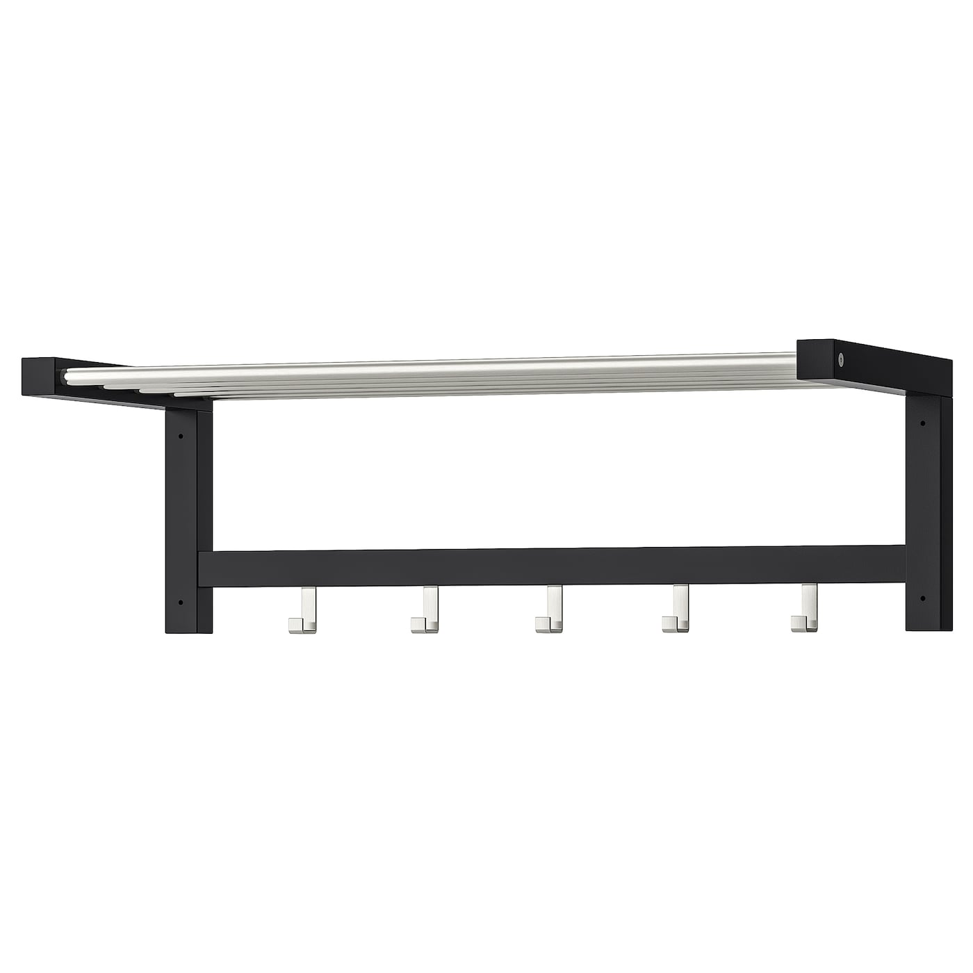 Вешалка настенная - IKEA TJUSIG/ЧУСИГ ИКЕА, 79x32 см, белый/черный