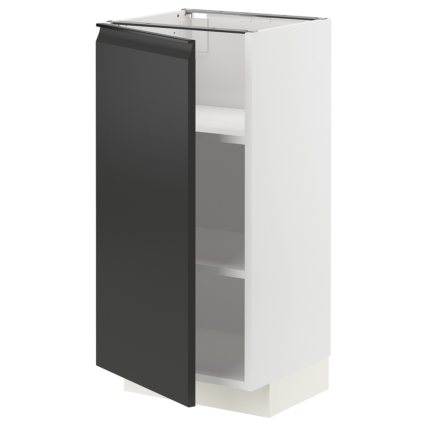 Напольный шкаф  - IKEA METOD, 88x39x40см, белый/черный, МЕТОД ИКЕА