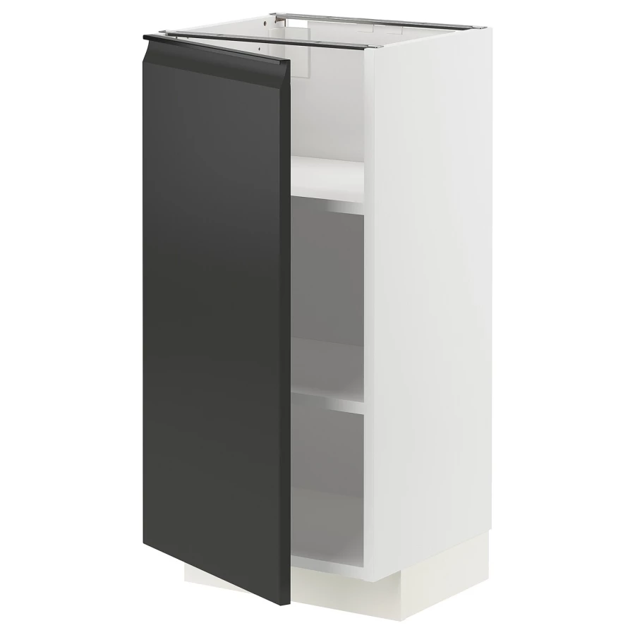 Напольный шкаф  - IKEA METOD, 88x39x40см, белый/черный, МЕТОД ИКЕА (изображение №1)
