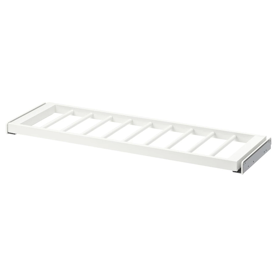 Выдвижная вешалка для брюк - IKEA KOMPLEMENT/КОМПЛИМЕНТ ИКЕА, 100x35 см, белый (изображение №1)