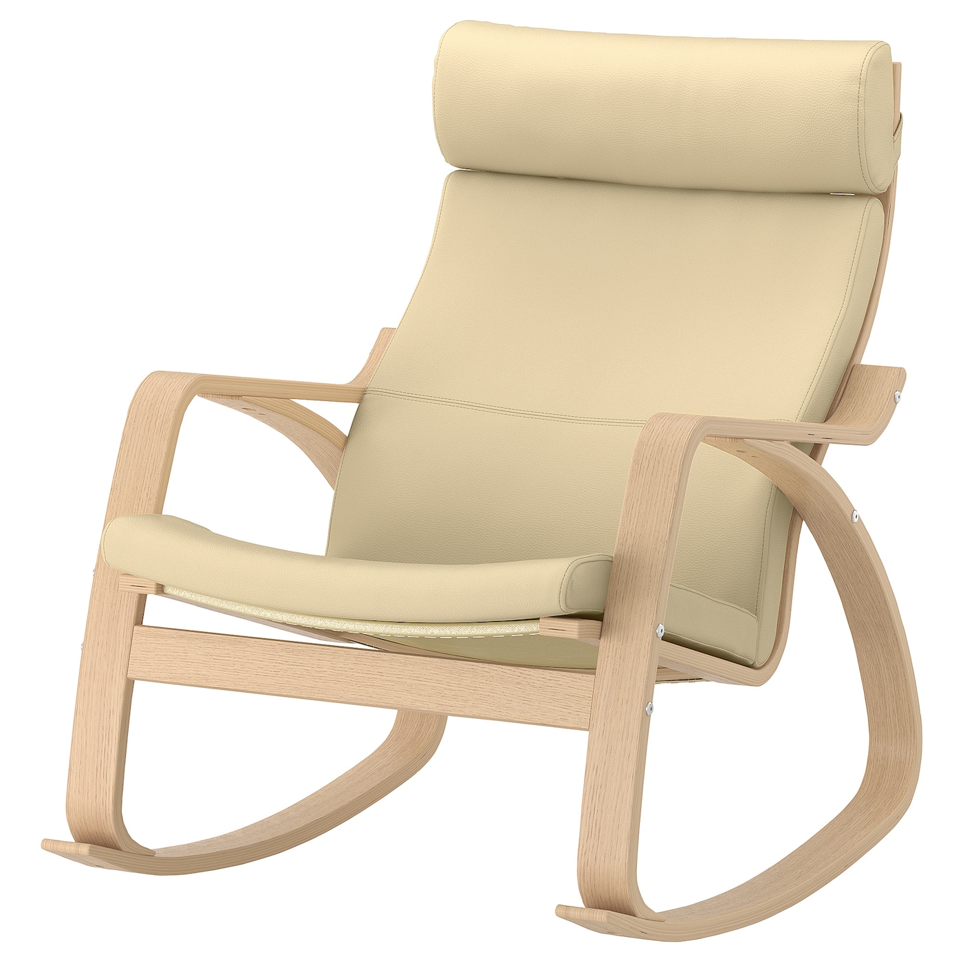 Кресло-качалка - IKEA POÄNG/POANG/ПОЭНГ ИКЕА, 68х94х95 см, бежевый