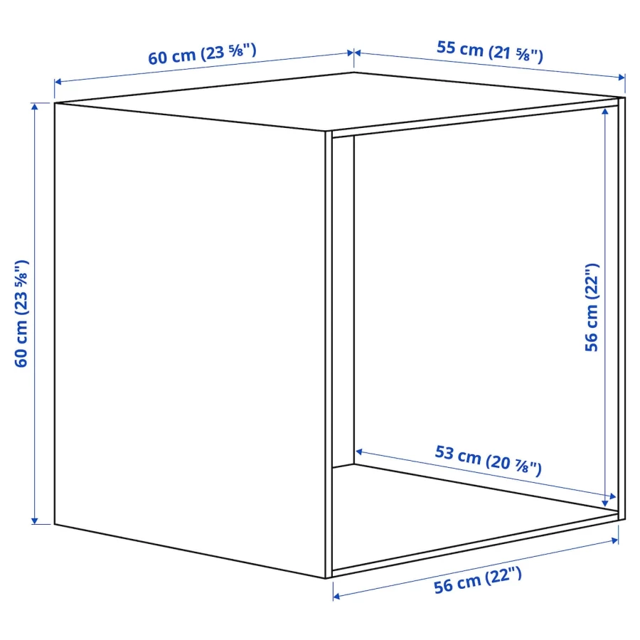 Каркас гардероба - PLATSA IKEA/ПЛАТСА ИКЕА, 60х55х60 см, белый (изображение №3)