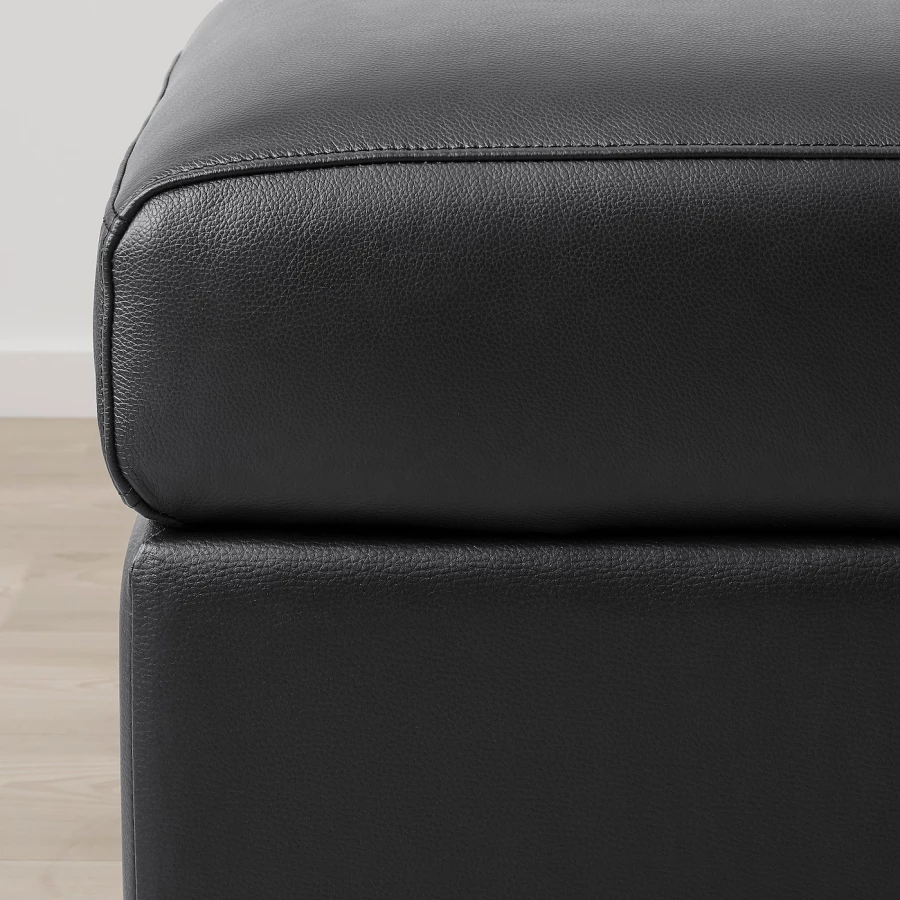 5-местный угловой диван с шезлонгом - IKEA VIMLE/GRANN/BOMSTAD, черный, кожа, 330/249х164/98х83 см, ВИМЛЕ/ГРАНН/БУМСТАД ИКЕА (изображение №6)