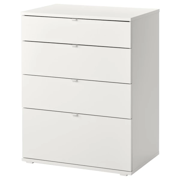 Комод с 4 ящиками - IKEA VIHALS/ВИХАЛС ИКЕА, 47х70х90 см, белый