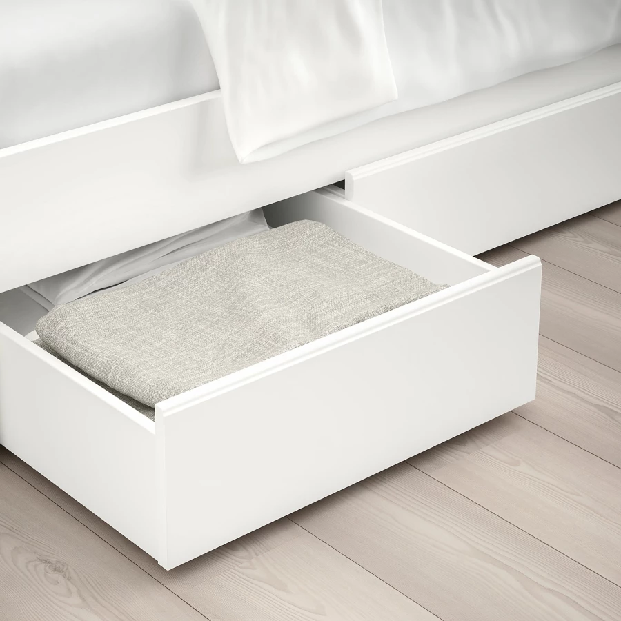 Каркас кровати с 2 ящиками для хранения - IKEA SONGESAND, 200х160 см, белый, СОНГЕСАНД ИКЕА (изображение №8)