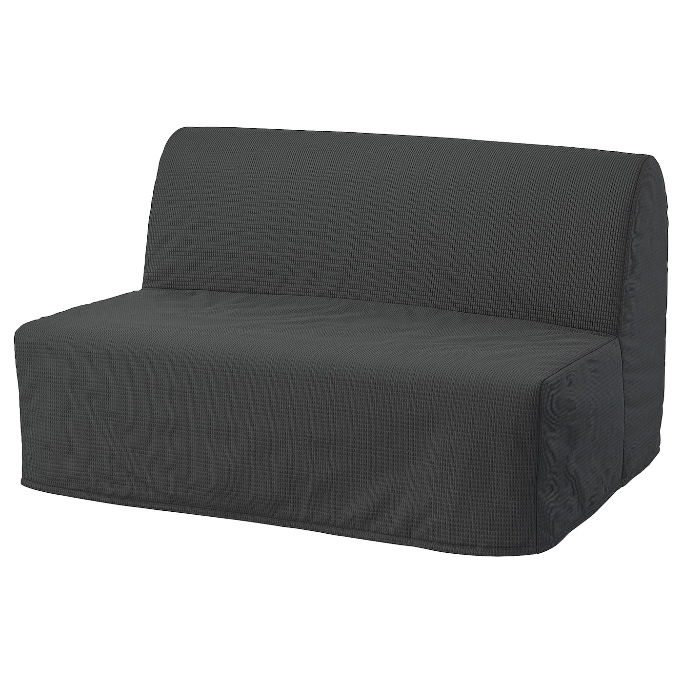 2-местный диван-кровать - IKEA LYCKSELE MURBO/ЛИКСЕЛЕ МУРБО ИКЕА, 87х100х142 см, черный