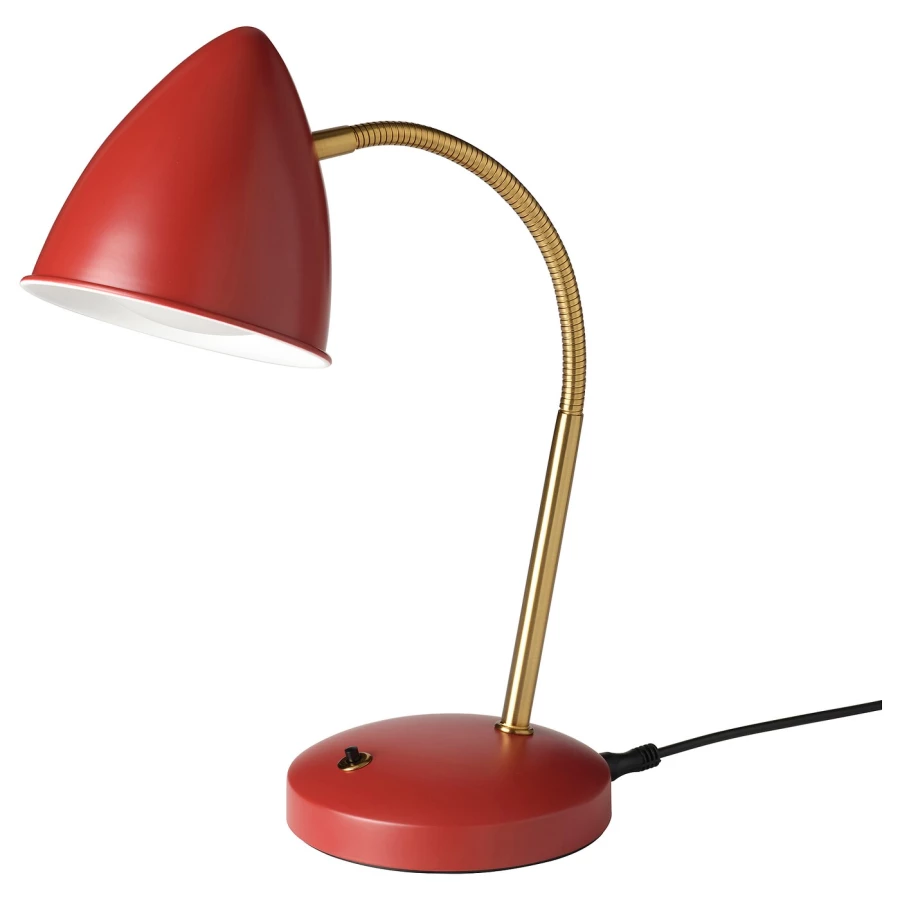 Лампа - ISNÅLEN / ISNАLEN IKEA/ ИСНАЛЕН ИКЕА, 37 см,  красный (изображение №1)