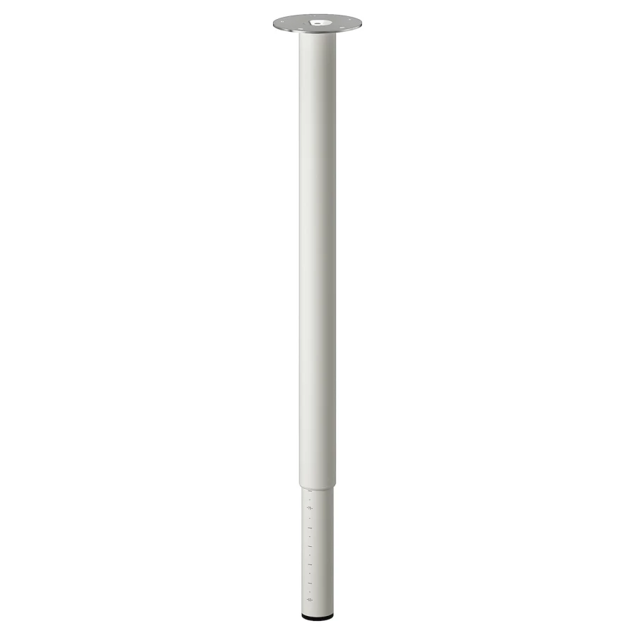 Ножка для стола - IKEA OLOV, 60-90 см, белый, ОЛОВ ИКЕА (изображение №1)