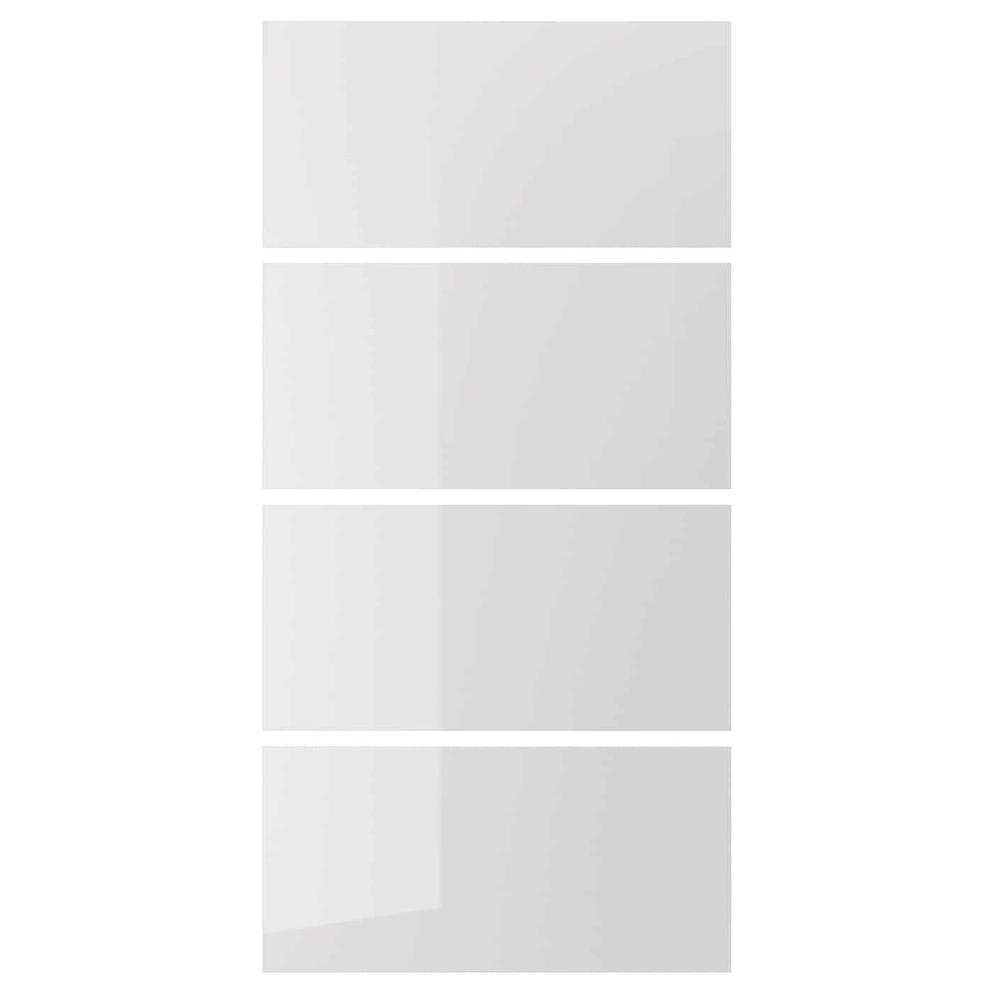 4 панели для коробки раздвижной двери - HOKKSUND IKEA/ ХОККСУНД ИКЕА,  201х100 см, серый