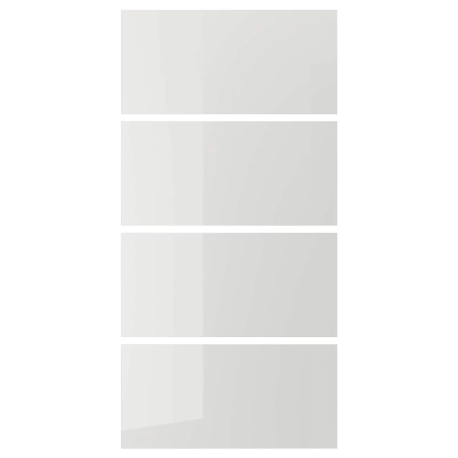 4 панели для коробки раздвижной двери - HOKKSUND IKEA/ ХОККСУНД ИКЕА,  201х100 см, серый (изображение №1)