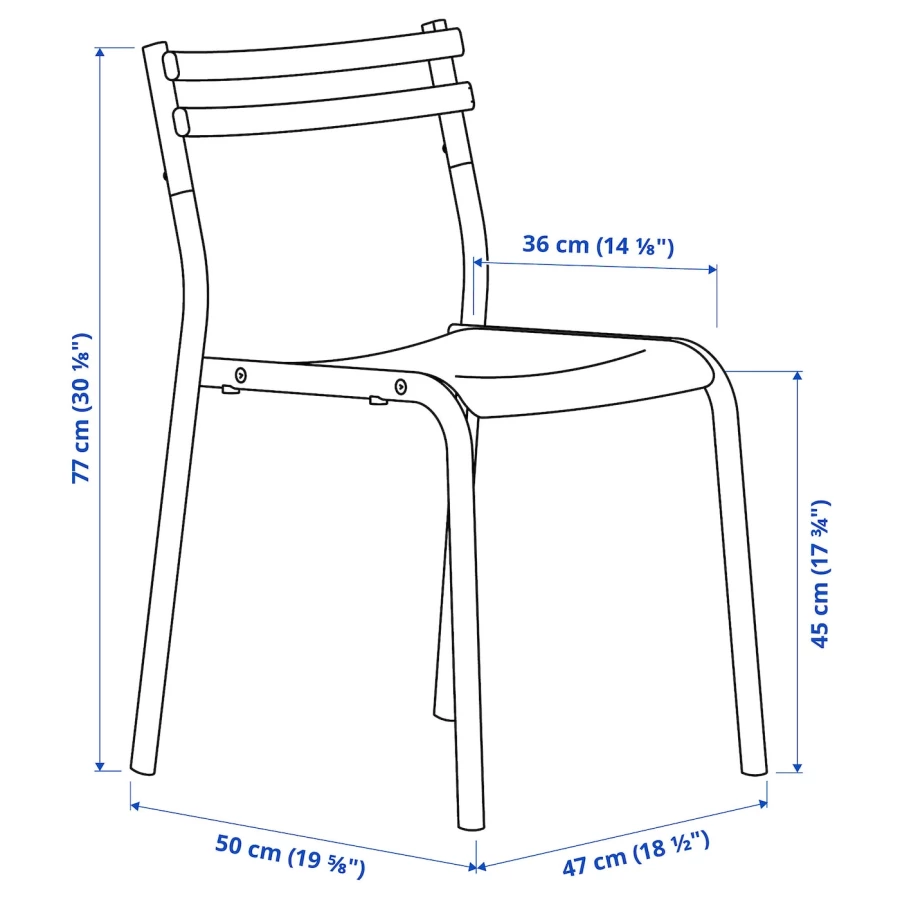 MELLTORP / GENESÖN Стол и 2 стула ИКЕА (изображение №4)