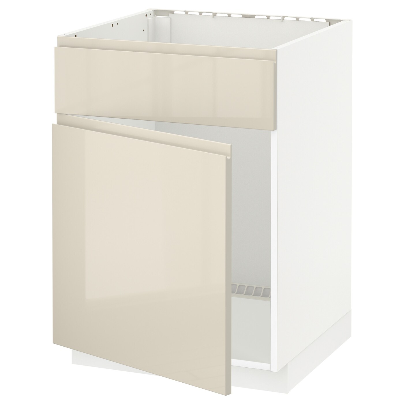 Напольный шкаф - METOD IKEA/ МЕТОД ИКЕА,  88х60 см, белый/светло-бежевый