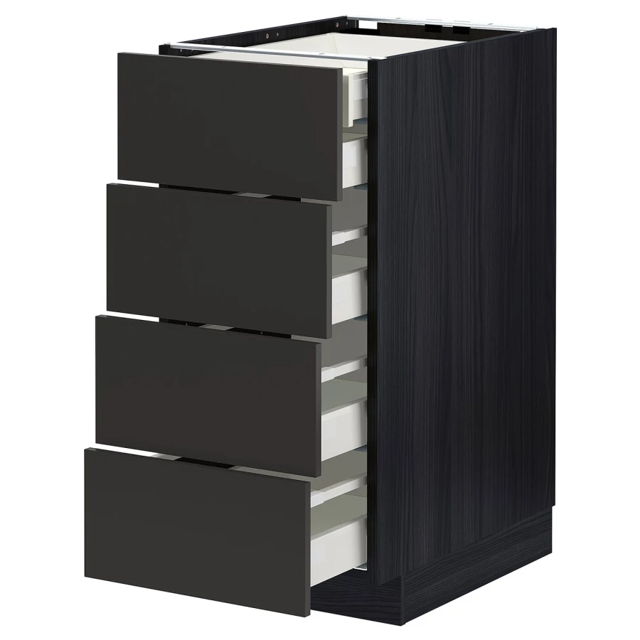 Напольный шкаф  - IKEA METOD MAXIMERA, 88x61,6x40см, черный, МЕТОД МАКСИМЕРА ИКЕА (изображение №1)