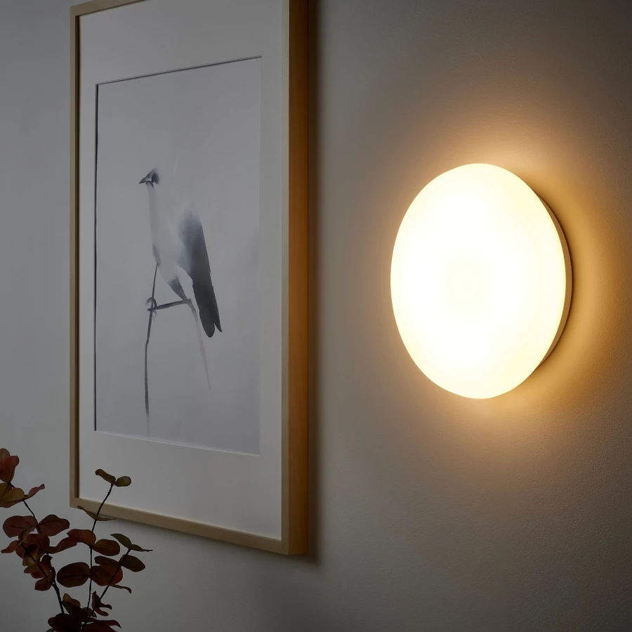 Потолочные светильники - STOFTMOLN  IKEA/ СТОФТМОЛН ИКЕА, 24 см, белый (изображение №2)