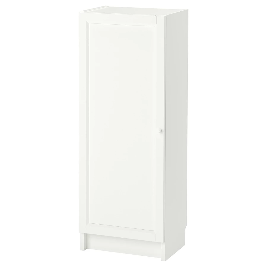 Книжный шкаф с дверцей - BILLY/OXBERG IKEA/ БИЛЛИ/ОКСБЕРГ ИКЕА, 30х40х106 см, белый (изображение №1)