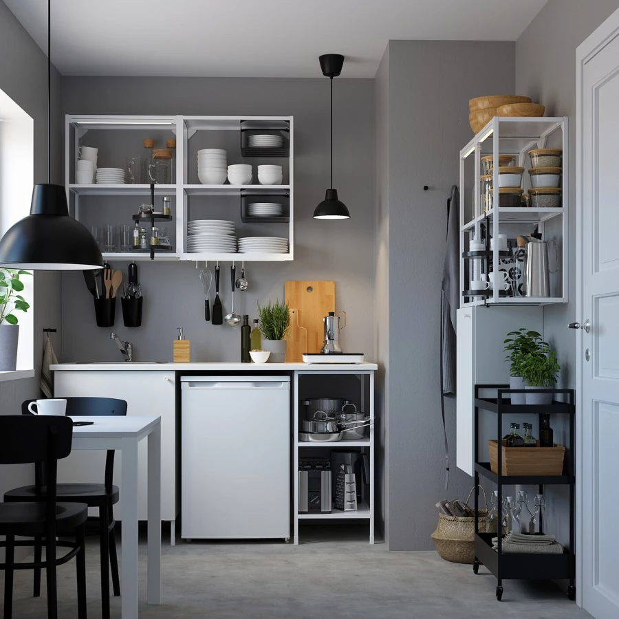 Кухня -  ENHET  IKEA/ ЭНХЕТ ИКЕА, 222х163 см, белый (изображение №3)