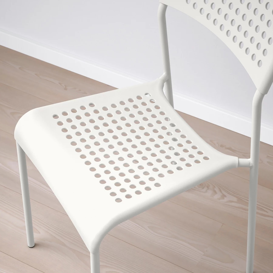 Стол и 4 стула - IKEA VANGSTA/ADDE/ВАНГСТА/АДДЕ ИКЕА, 120х180х75 см, белый (изображение №6)