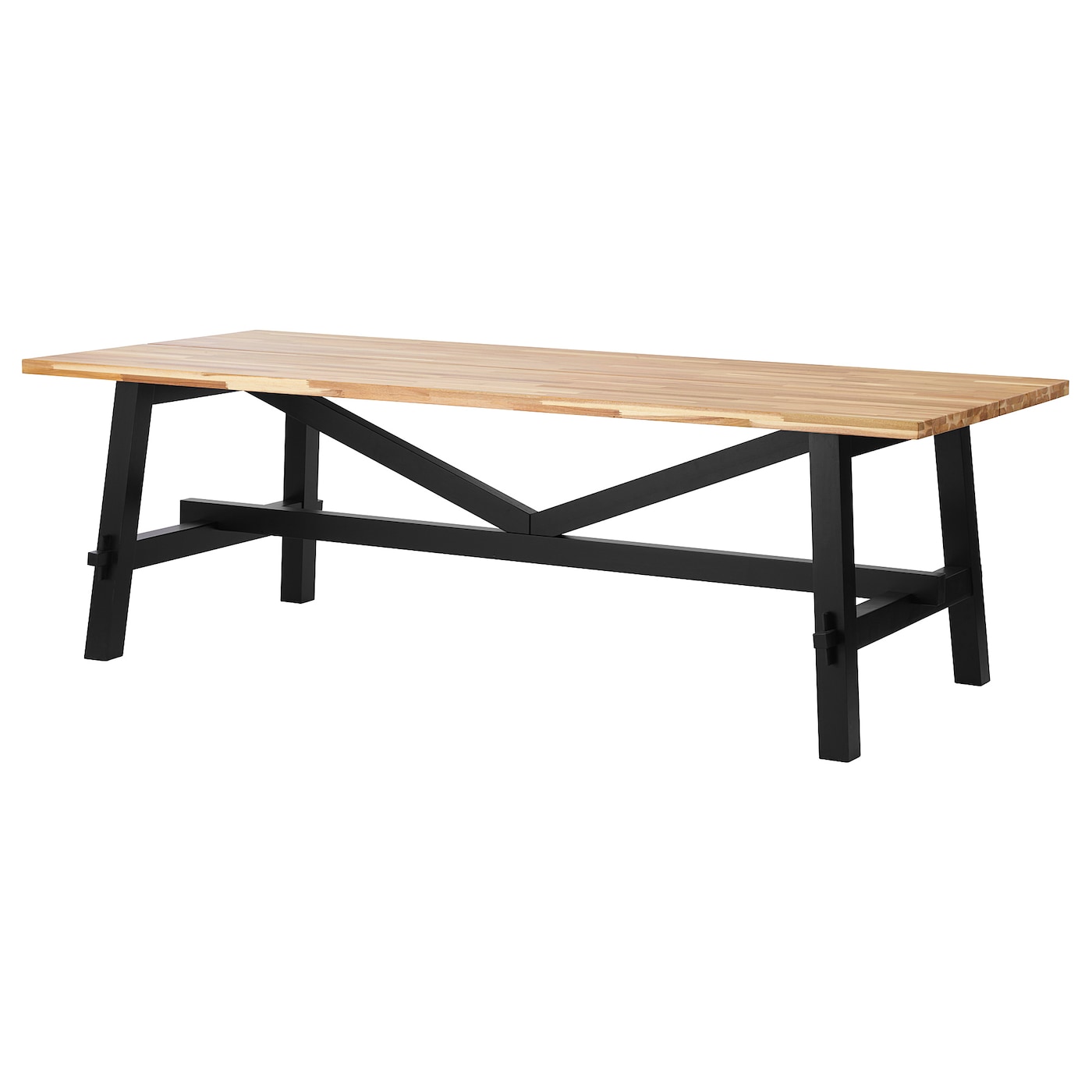 Стол обеденный - IKEA SKOGSTA, 235х100х73 см, коричневый/черный, СКОГСТА ИКЕА