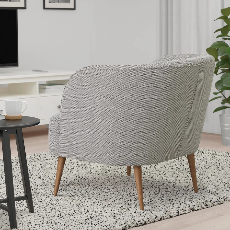 Кресло - IKEA FULLÖSA, 68х70х72 см, серый, (изображение №2)