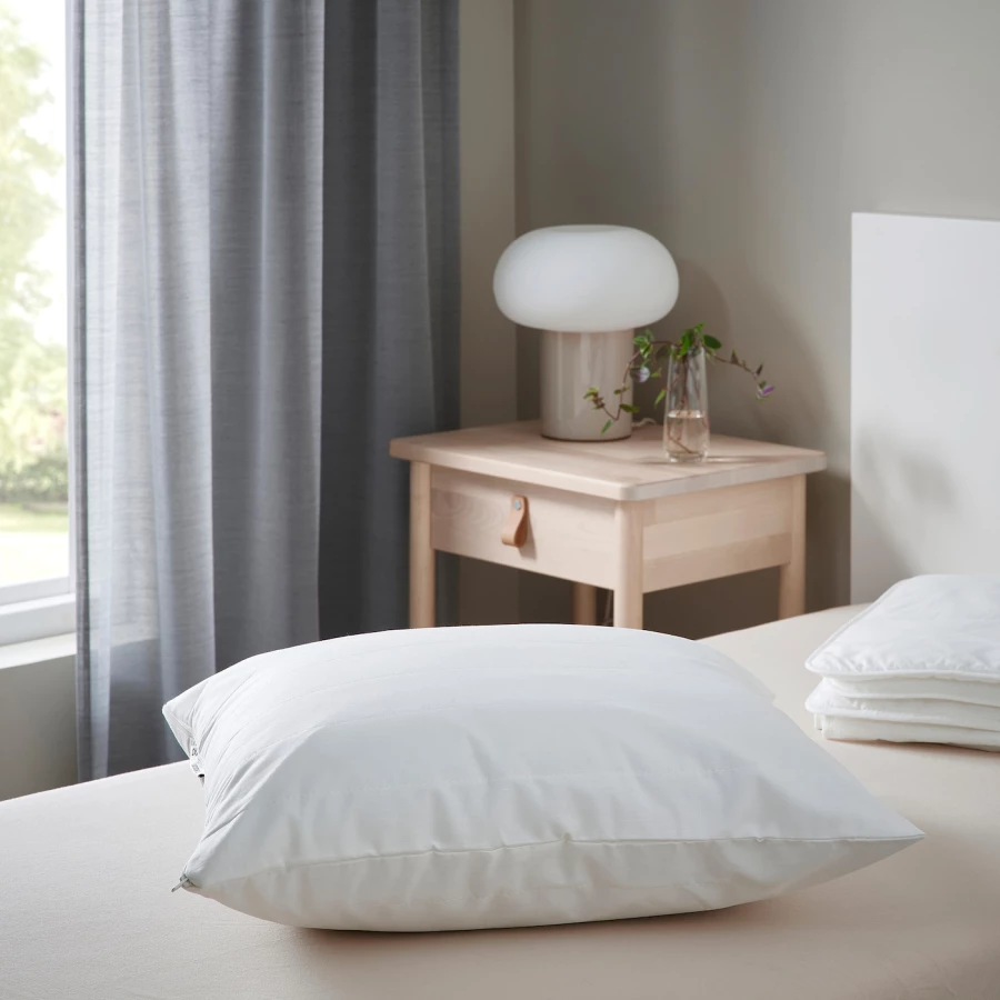 Наволочка для подушки - LUDDROS  IKEA/ ЛУДДРОС ИКЕА, 50х60 см,  белый (изображение №3)
