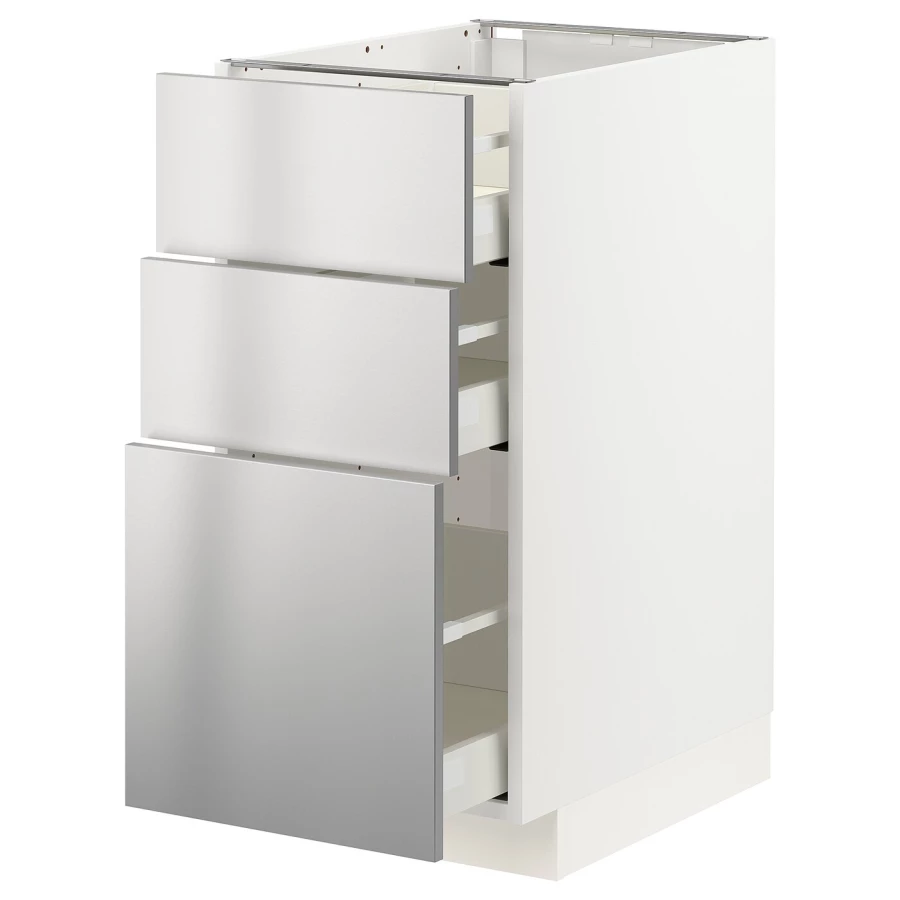 Напольный шкаф - IKEA METOD MAXIMERA, 88x62x40см, белый/ светло-серый, МЕТОД МАКСИМЕРА ИКЕА (изображение №1)