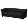 3-местный диван - IKEA VISKAFORS, 74x90x224см, черный, ВИСКАФОРС ИКЕА