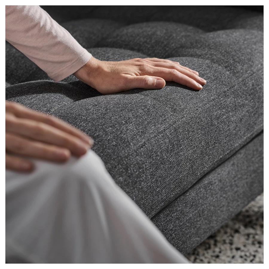 3-местный диван с шезлонгом - IKEA LANDSKRONA, 89x240см, темно-серый, ЛАНДСКРУНА ИКЕА (изображение №5)